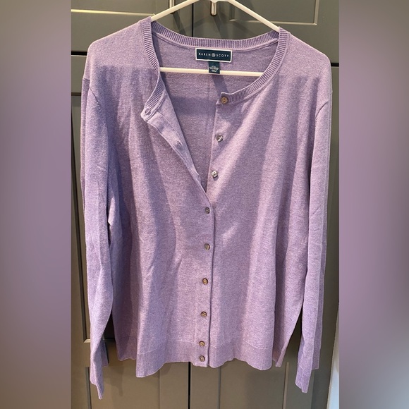 Karen Scott Sweaters - Karen Scott Ladies Button Up Sweater size XXL
